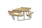 Image de Plus Classic Picknicktisch Retex Upcycling grau 177 x 155 cm