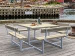 Image de Plus Picnic Picknicktisch 8-Sitzer mit 4 Rückenlehnen Thermowood 224 cm