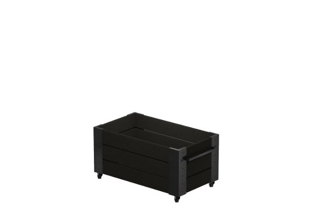 Bild von Plus Cubic rollender Blumenkasten 87 x 50 x 45 cm schwarz-schwarz