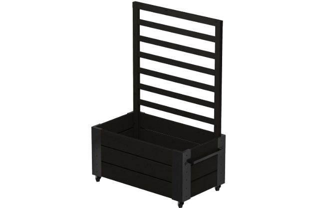 Image de Plus Cubic rollender Raumteiler Rankkasten 87 x 50 x 130 cm schwarz-schwarz