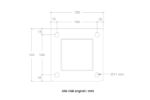 Image de Plus Stahlpfosten quadratisch mit Fuss + Schrauben-Set  8 x 8 x 132 cm
