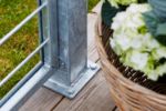 Image de Plus Stahlpfosten quadratisch mit Fuss + Schrauben-Set  8 x 8 x 132 cm