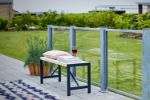Immagine di Plus Stahlpfosten quadratisch mit Fuss + Schrauben-Set  8 x 8 x 150 cm
