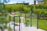 Image de Plus Stahlpfosten rund mit Fuss + Schrauben-Set schwarz 4,2 x 4,2 x 98 cm
