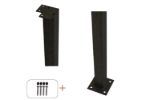 Immagine di Plus Stahl-Eckpfosten quadratisch mit Fuss schwarz + Schrauben-Set 4,5 x 4,5 x 103,3 cm für Handlauf