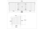 Bild von Plus Gartengebäude Nordic Multihaus geschlossen Doppeltor mittig 635 x 218 cm - Dachpappe und Aluleisten