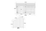 Bild von Plus Gartengebäude Multihaus offen mit Doppeltor 432 x 248 cm - Dachpappe, Aluleisten und Bodenanker
