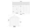 Immagine di Plus Gartengebäude Classic Multihaus geschlossen mit Doppeltor 423 x 234 cm