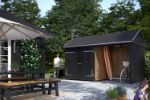 Bild von Plus Gartengebäude Classic Multihaus offen mit Doppeltor 423 x 234 cm - Dachpappe, Aluleisten und Bodenanker