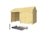 Bild von Plus Gartengebäude Classic Multihaus offen mit Doppeltor 423 x 234 cm - Dachpappe, Aluleisten und Bodenanker