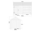 Bild von Plus Gartengebäude Classic Multihaus offen mit Einzeltor stirnseitig 423 x 234 cm
