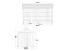 Image de Plus Gartengebäude Classic Multihaus offen 423 x 234 cm - Dachpappe, Aluleisten und Bodenanker