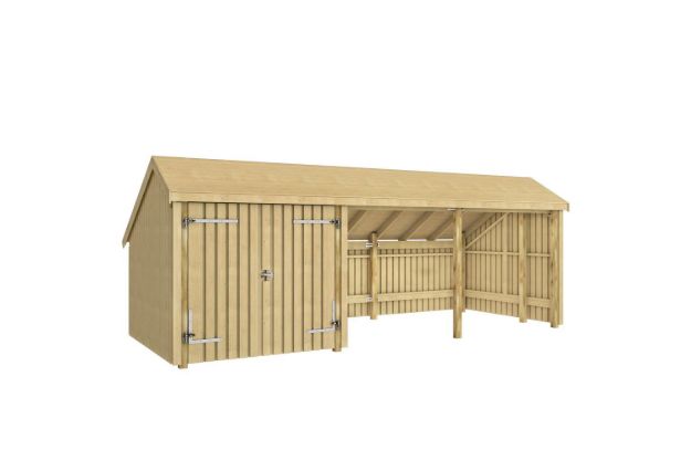 Immagine di Plus Gartengebäude Multihaus offen mit Doppeltor 635 x 248 cm