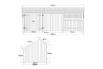Bild von Plus Gartengebäude Multihaus ein Drittel offen mit Doppeltor 635 x 248 cm