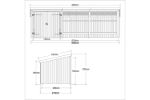 Bild von Plus Gartengebäude Nordic Multihaus offen mit Doppeltor 635 x 218 cm - Dachpappe und Aluleisten