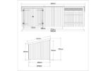 Image de Plus Gartengebäude Nordic Multihaus ein Drittel offen mit Doppeltor 635 x 218 cm - Dachpappe, Aluleisten und Bodenanker
