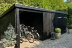 Image de Plus Gartengebäude Nordic Multihaus ein Drittel offen mit Doppeltor 635 x 218 cm - Dachpappe, Aluleisten und Bodenanker