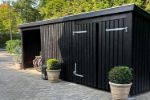 Image de Plus Gartengebäude Nordic Multihaus ein Drittel offen mit Doppeltor 635 x 218 cm - Dachpappe, Aluleisten und Bodenanker