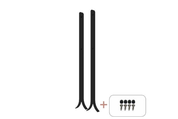 Image de Plus Universal Set Pfostenfüße schwarz zum Einbetonieren - 4 x 60 cm