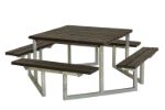 Bild von Plus Twist Sitzgruppe Picknicktisch RePlast schwarz 204 cm