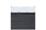 Image de Plus Klink Profilzaun mit Glaselement 174 x 163 cm PEFC schwarz