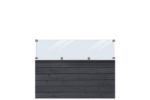Bild von Plus Klink Profilzaun mit Glaselement 174 x 125 cm PEFC schwarz
