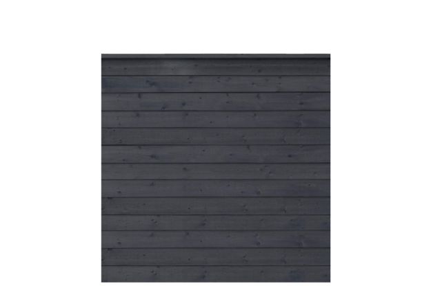 Immagine di Plus Klink Profilzaun mit Abschlussbrett 174 x 166 cm PEFC schwarz