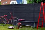 Immagine di Plus Klink Profilzaun mit Abschlussbrett 174 x 166 cm PEFC schwarz