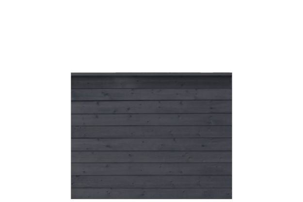 Immagine di Plus Plank Profilzaun mit Abschlussbrett 174 x 129 cm PEFC schwarz