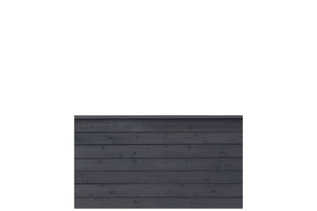 Immagine di Plus Klink Profilzaun mit Abschlussbrett 174 x 91 cm PEFC schwarz
