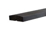 Immagine di Plus Klink Profilzaun mit Abschlussbrett 174 x 91 cm PEFC schwarz