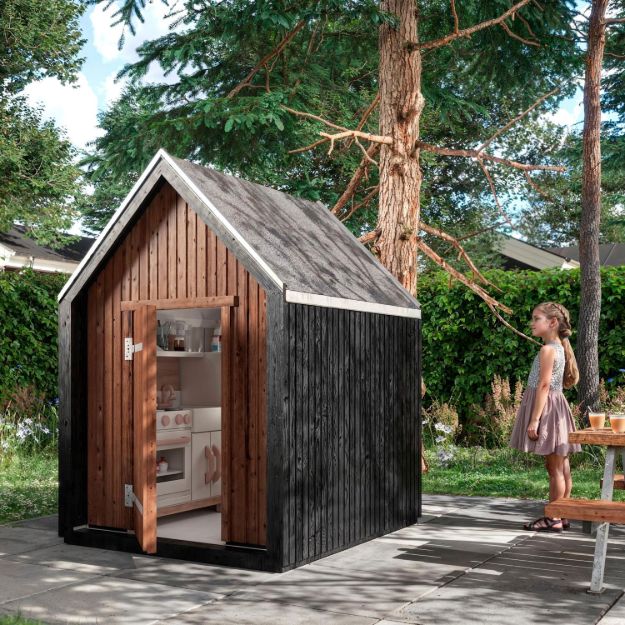 Image de Plus Classic Spielhaus mit Dachpappe und Aluleisten 144 x 124 cm