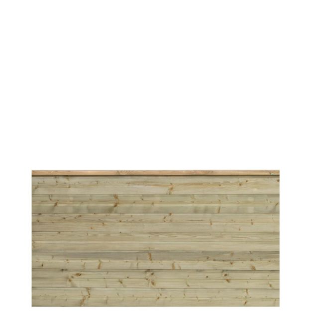 Bild von Plus Plank Profilzaun mit Abschlussbrett 174 x 91 cm PEFC druckimprägniert