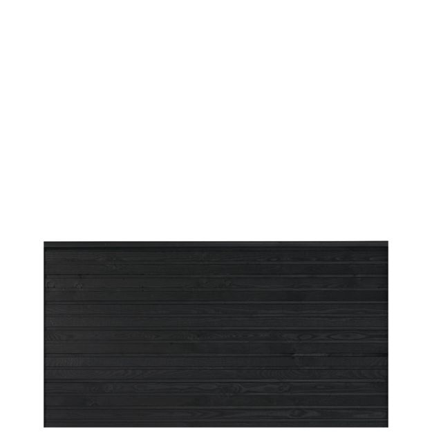 Bild von Plus Plank Profilzaun mit Abschlussbrett 174 x 91 cm PEFC schwarz