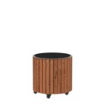 Bild von Plus Circle rollender Pflanzkasten ThermoWood - schwarz 55 x 55 cm