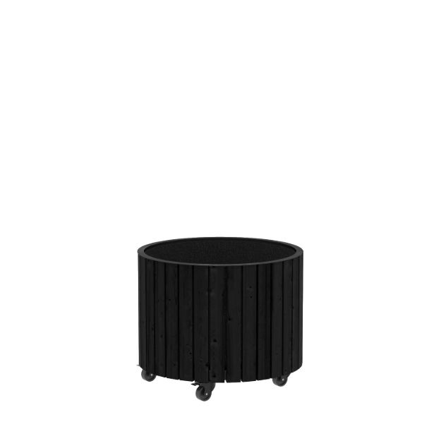 Image de Plus Circle rollender Pflanzkasten schwarz 55 x 45 cm