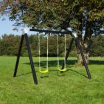 Bild von Plus Gartenschaukel Schaukelgestell Luxus schwarz 268 x 260 x 225 cm
