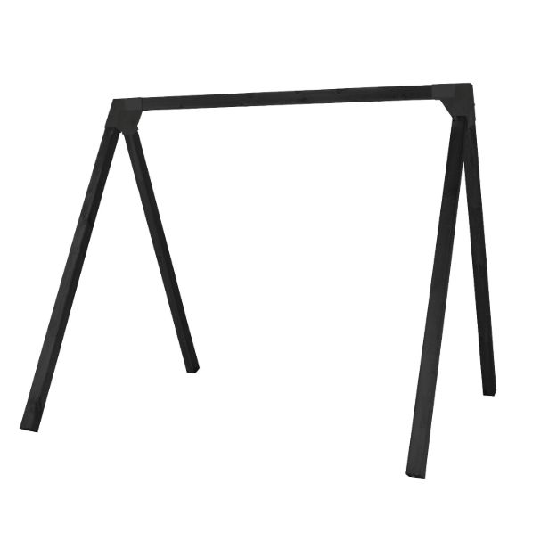 Immagine di Plus Gartenschaukel Schaukelgestell Luxus schwarz / schwarz 268 x 260 x 225 cm