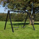 Immagine di Plus Gartenschaukel Schaukelgestell Luxus schwarz / schwarz 268 x 260 x 225 cm