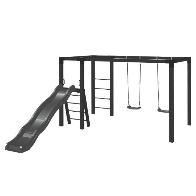 Image de Plus Daylife Spielanlage mit Schaukel schwarz 340 cm - M 3
