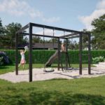 Bild von Plus Fitness Reckstange 90 cm schwarz mit Montageplatte