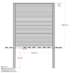 Bild von Plus Plank Profilzaun mit Abschlussbrett 174 x 203 cm PEFC druckimprägniert