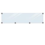 Image de Plus Plank Profilzaun mit Glas 174 x 163 cm PEFC schwarz