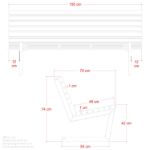 Bild von Plus Siesta Living Sofa 150 cm ThermoWood - schwarz