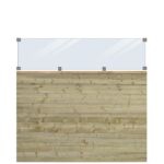 Immagine di Plus Plank Profilzaun mit Glas 174 x 163 cm PEFC druckimprägniert