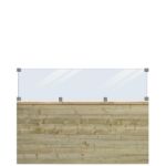 Image de Plus Plank Profilzaun mit Glas 174 x 125 cm PEFC druckimprägniert