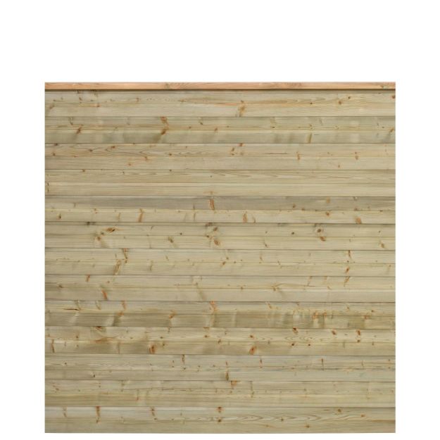 Immagine di Plus Plank Profilzaun mit Abschlussbrett 174 x 166 cm PEFC druckimprägniert