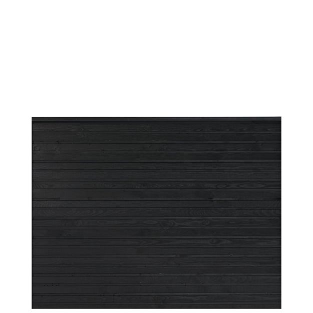 Bild von Plus Plank Profilzaun mit Abschlussbrett 174 x 129 cm PEFC schwarz