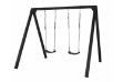 Plus Gartenschaukel Schaukelgestell Luxus schwarz 268 x 260 x 225 cm mit 2 Schaukeln