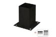Plus Cubic Pfostenschuh Set Pfostenfuss schwarz zum Verbolzen für 9 cm Pfosten